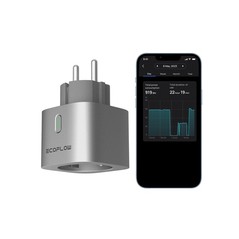 EcoFlow EFA-SMARTPLUG-EU Smart Plug Silver - Smart Home Convenience & Energy Efficiency!